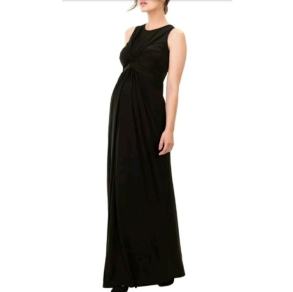 NWT Isabella Oliver Florence‎ Maternity Evening Maxi Dress Black Size 1 XS Comfy